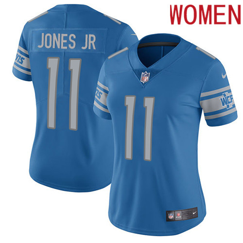 2019 Women Detroit Lions 11 Jones Jr blue Nike Vapor Untouchable Limited NFL Jersey